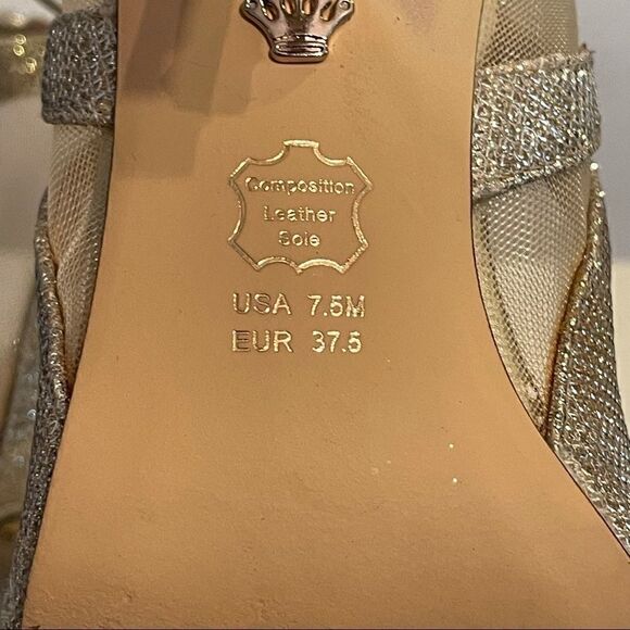 Nina Cherie Heels in Gold Sz 7.5 - Picture 4 of 7